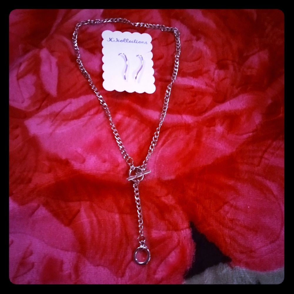 🎄Lariat Chain Necklace with Earrings Set